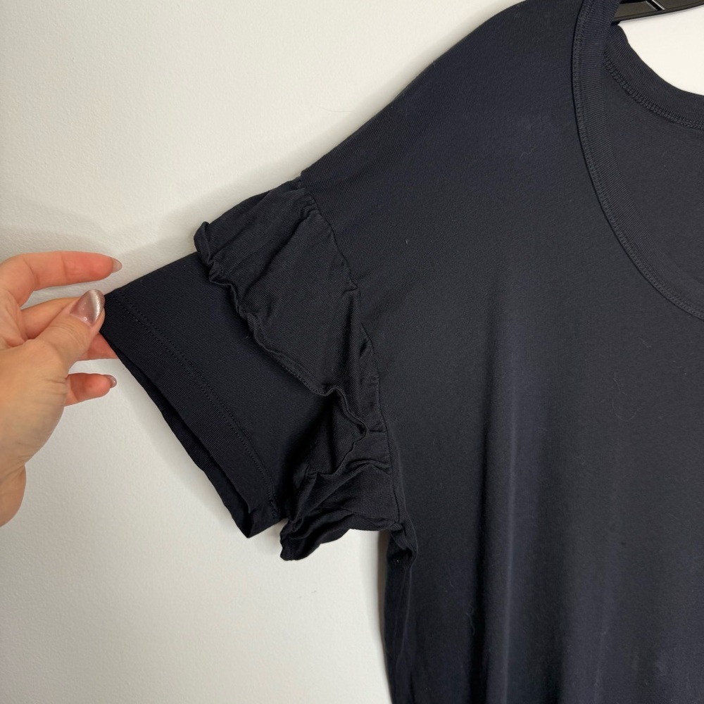 J11 Current Elliott The‎ Ruffle Roadie Dress Black - Picture 4 of 7